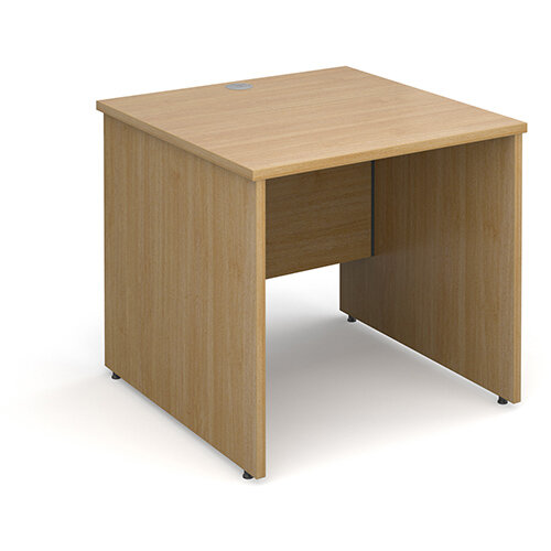 Maestro 25 PL straight desk 800mm x 800mm - oak panel leg design Maestro 25 PL straight desk 800mm x 800mm - oak panel leg design