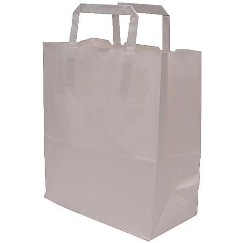 MyCafe Kraft SOS Carriers Internal Handles 250x140x305mm White Pack of 250 304703 MyCafe Kraft SOS Carriers Internal Handles 250x140x305mm White Pack of 250 304703