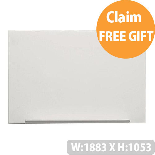 Nobo Diamond White Magnetic Glass Board 1883 x 1053mm 1905178 Nobo Diamond White Magnetic Glass Board 1883 x 1053mm 1905178