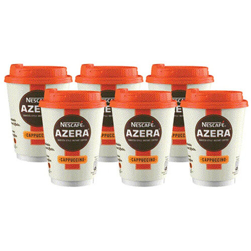 Nescafe Azera To Go Cappuccino Cups and Lids Pack of 6 12347873 Nescafe Azera To Go Cappuccino Cups and Lids Pack of 6 12347873