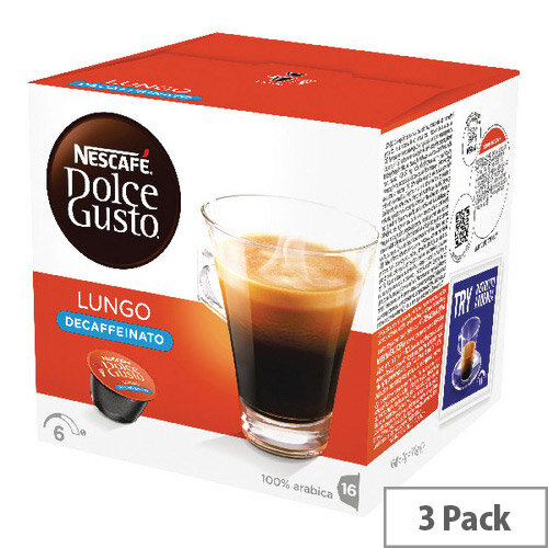 Nescafe Dolce Gusto Lungo Decaffeinated Capsules Pack of 48 12219256