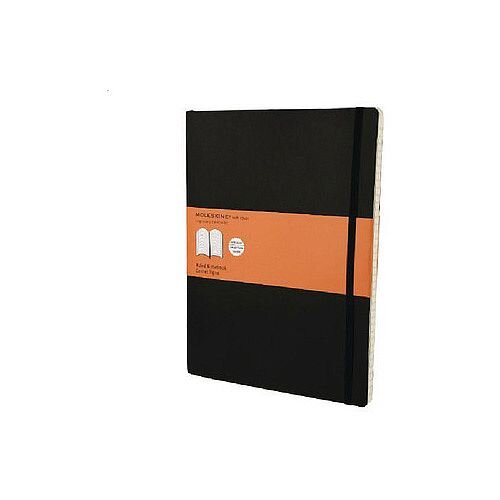 Moleskine Notebook Soft Cover Extra Large 190 x 250mm Ruled Black QP621