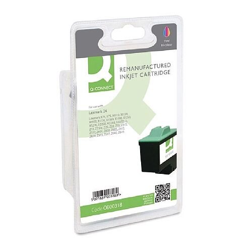 Lexmark 26 Compatible Colour Ink Cartridge 10N0026 Q-Connect Lexmark 26 Compatible Colour Ink Cartridge 10N0026 Q-Connect