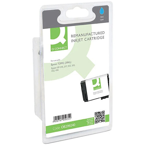 Q-Connect Epson 29XL Ink Cartridge Cyan Strawberry T299240-COMP Q-Connect Epson 29XL Ink Cartridge Cyan Strawberry T299240-COMP