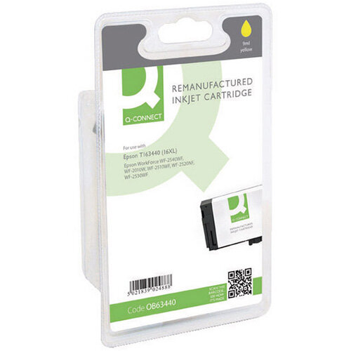Epson 16XL Compatible Yellow High Capacity Pen &Crossword Series Ink Cartridge T163440 Q-Connect Epson 16XL Compatible Yellow High Capacity Pen &Crossword Series Ink Cartridge T163440 Q-Connect