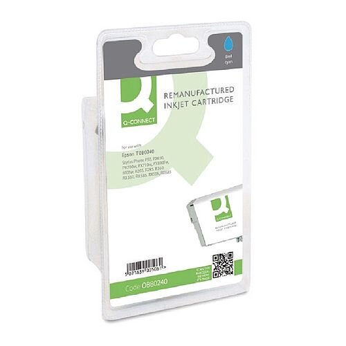 Epson T0802 Compatible Cyan Inkjet Cartridge C13T08024011 / T080240 Hummingbird Series Q-Connect Epson T0802 Compatible Cyan Inkjet Cartridge C13T08024011 / T080240 Hummingbird Series Q-Connect