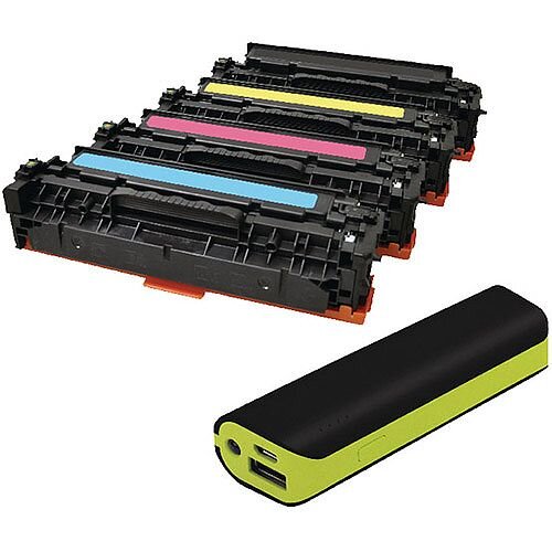 HP 312A Compatible 4 Colour Laser Toner Q-Connect CF440AM With Free Reviva Powerbank HP 312A Compatible 4 Colour Laser Toner Q-Connect CF440AM With Free Reviva Powerbank