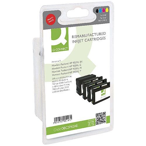 Q-Connect HP 932XL/933XL Inkjet Cartridge Colour Pack of 4 C2P42AE-COMP