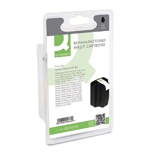 HP No 363 Black Compatible Inkjet Cartridge C8721EE Q-Connect HP No 363 Black Compatible Inkjet Cartridge C8721EE Q-Connect