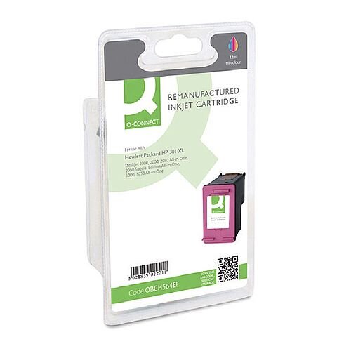 HP 301XL Compatible Tri-Colour Ink Cartridges CH564EE Q-Connect