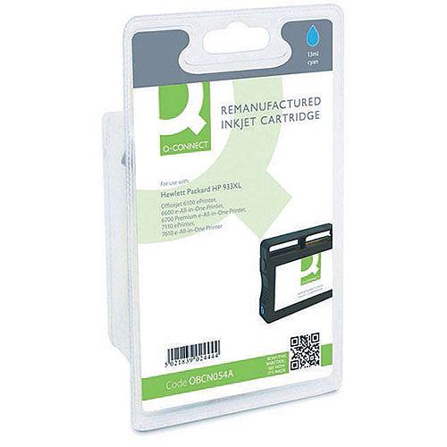 Q-Connect HP 933XL CN054A Compatible Cyan Inkjet Cartridge for Officejet Printers OBCN054A Q-Connect HP 933XL CN054A Compatible Cyan Inkjet Cartridge for Officejet Printers OBCN054A