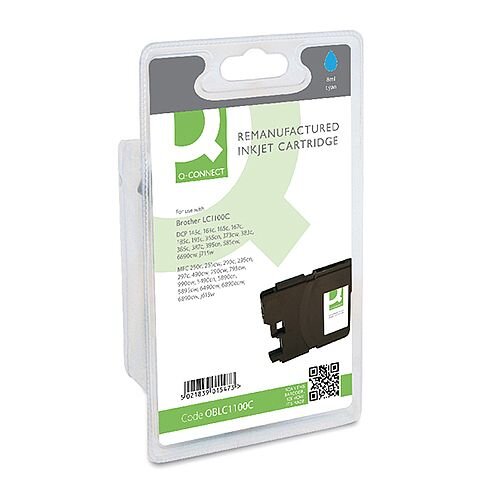 Brother LC-1100C Compatible Cyan Ink Cartridge Q-Connect LC1100C