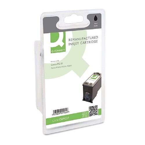 Canon PG-37 Compatible Black Ink Cartridge 2145B001 Q-Connect Canon PG-37 Compatible Black Ink Cartridge 2145B001 Q-Connect