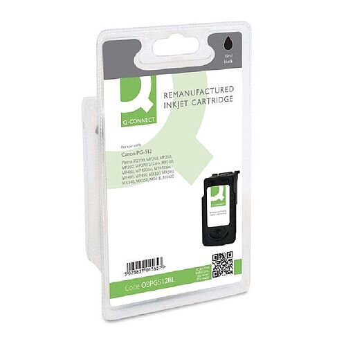 Canon PG-512 Compatible Black Ink Cartridge 2969B001 Q-Connect Canon PG-512 Compatible Black Ink Cartridge 2969B001 Q-Connect