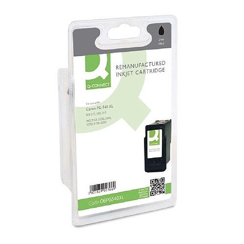 Canon PG-540XL Compatible Black High Yield Ink Cartridge Q-Connect Canon PG-540XL Compatible Black High Yield Ink Cartridge Q-Connect