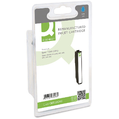 Q-Connect Epson T3362 33XL Ink Cartridge Cyan HY T33624012-COMP Q-Connect Epson T3362 33XL Ink Cartridge Cyan HY T33624012-COMP