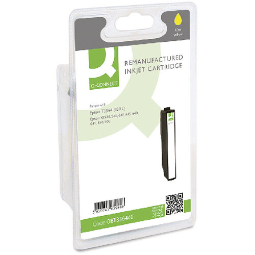 Q-Connect Epson T3364 33XL Ink Cartridge Yellow HY T33644012-COMP Q-Connect Epson T3364 33XL Ink Cartridge Yellow HY T33644012-COMP