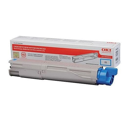 Oki C3520/3530Mfp High Yield Toner Cartridge 2.5K Cyan 43459371 Oki C3520/3530Mfp High Yield Toner Cartridge 2.5K Cyan 43459371
