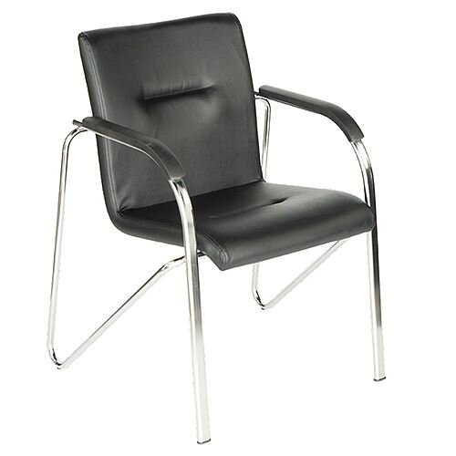 Black Leather Look Boardroom Stacking Chair Sandy Huntoffice Co Uk