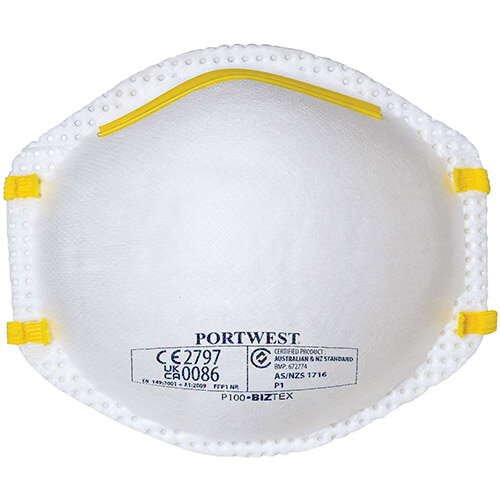 Portwest P100 P1 Disp Respirator (20) White