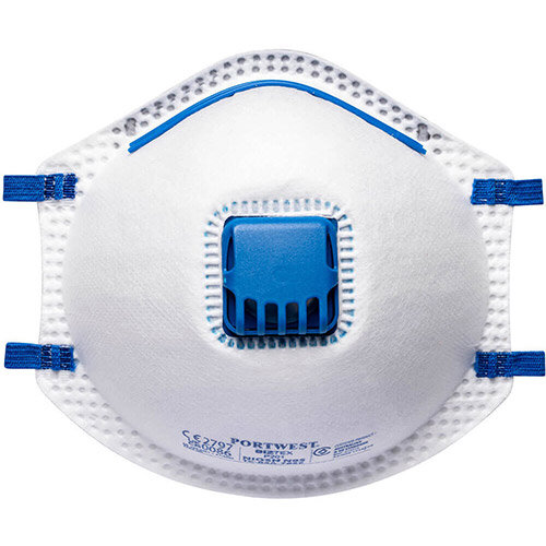 Portwest P201 P2V Respirator Valved (10) White