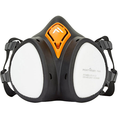 Portwest P441 ABEK1P3 Ready to use Half Mask Black