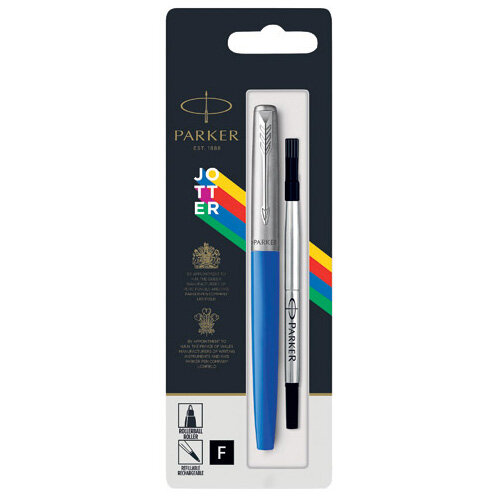 Parker Jotter Rollerball Pen Fine Tip Blue Barrel Black Ink 2096889 Parker Jotter Rollerball Pen Fine Tip Blue Barrel Black Ink 2096889