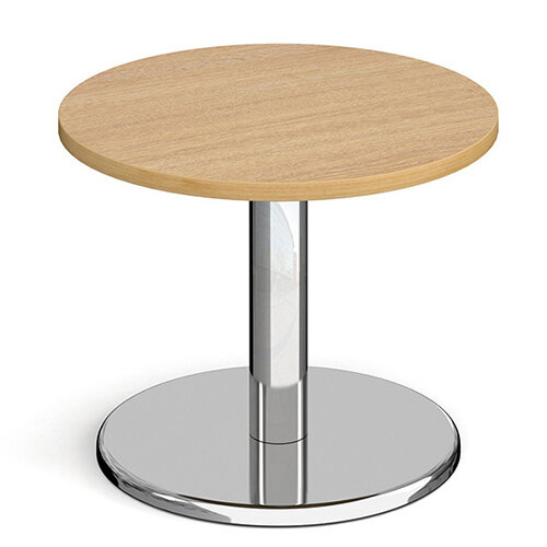 Pisa Circular Oak Coffee Table with Round Chrome Base 600mm Pisa Circular Oak Coffee Table with Round Chrome Base 600mm
