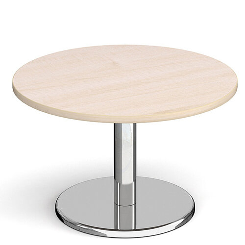 Pisa Circular Maple Coffee Table with Round Chrome Base 800mm Pisa Circular Maple Coffee Table with Round Chrome Base 800mm