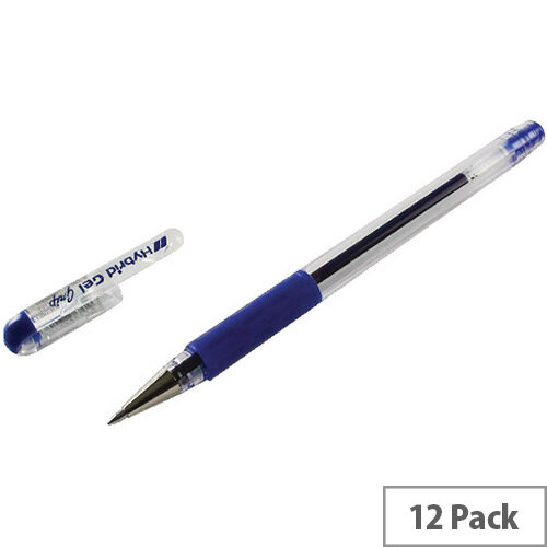 Pentel Hybrid Blue Gel Grip Rollerball Pen 0.6mm Pack of 12 Pentel Hybrid Blue Gel Grip Rollerball Pen 0.6mm Pack of 12