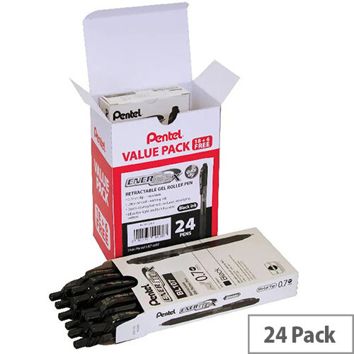 Pentel EnerGel X Gel Rollerball Pen Black Pack of 24 BL107/24-A Pentel EnerGel X Gel Rollerball Pen Black Pack of 24 BL107/24-A