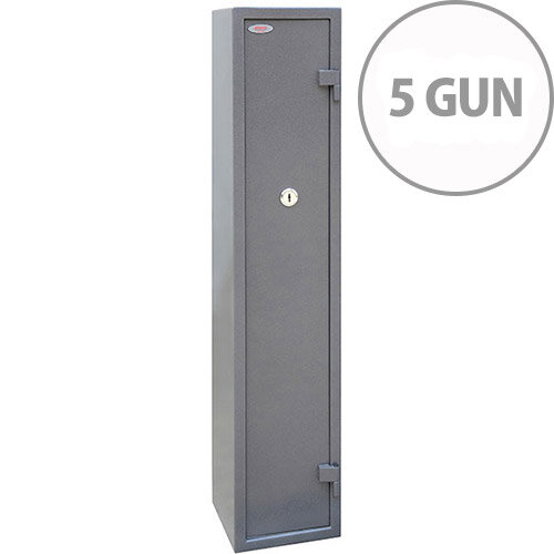 Phoenix Tucana GS8016K Gun Safe With Key Lock For 5 Guns Grey Phoenix Tucana GS8016K Gun Safe With Key Lock For 5 Guns Grey