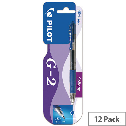 Pilot G207 Gel Retractable Rollerball Blister Card Blue Pack of 12 041200103