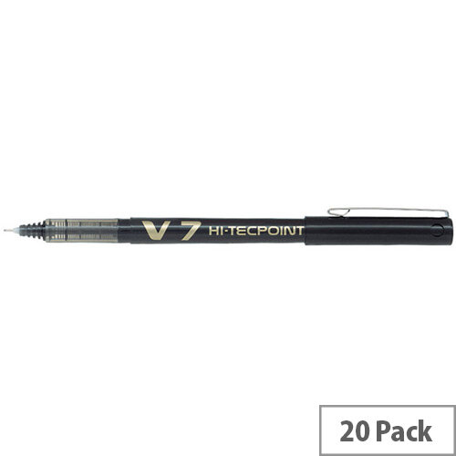 Pilot V7 Liquid Ink Rollerball Medium Value Pack Black Pack of 20 3131910516538