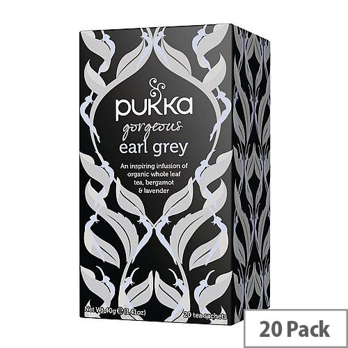 Pukka Gorgeous Earl Grey Fairtrade Organic Tea Bags Pack of 20 P5052 Pukka Gorgeous Earl Grey Fairtrade Organic Tea Bags Pack of 20 P5052