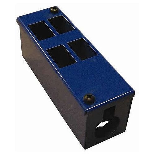Cat 6 friendly 4 Way Blue Cable Tidy POD Box Depth: 70mm Cable Entry: 32mm Cat 6 friendly 4 Way Blue Cable Tidy POD Box Depth: 70mm Cable Entry: 32mm