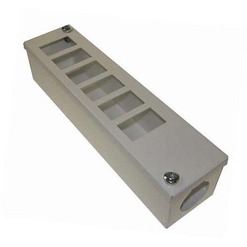 Cat 6 friendly 6 Way White Cable Tidy POD Box Depth: 55mm Cable Entry: 32mm Cat 6 friendly 6 Way White Cable Tidy POD Box Depth: 55mm Cable Entry: 32mm