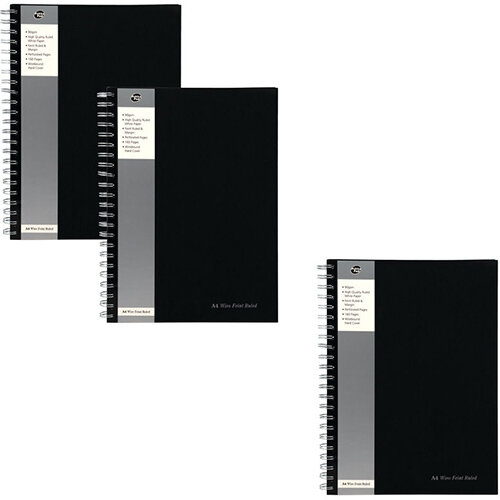 Pukka Pad A4 Wirebound Book Black Get 3 for the Price of 2 (Pack of 10 + 5) PP816963 Pukka Pad A4 Wirebound Book Black Get 3 for the Price of 2 (Pack of 10 + 5) PP816963