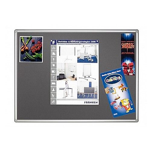 Double Sided Felt Notice Board 1800 x 1200mm Franken Pro Partition System Grey Double Sided Felt Notice Board 1800 x 1200mm Franken Pro Partition System Grey