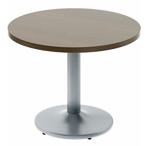Quando Executive Meeting Table Round 1200mm Metal Base - Chestnut Quando Executive Meeting Table Round 1200mm Metal Base - Chestnut