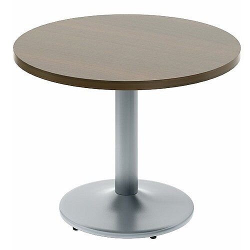 Quando Executive Meeting Table Round 1200mm Metal Base - Chestnut