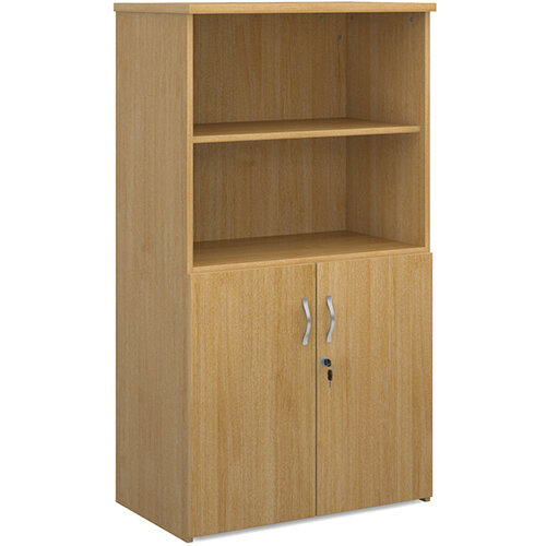 Universal combination unit with open top 1440mm high with 3 shelves - oak Universal combination unit with open top 1440mm high with 3 shelves - oak