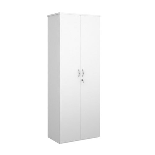 Duo Double Door Cupboard 2140Mm High With 5 Shelves - White Duo Double Door Cupboard 2140Mm High With 5 Shelves - White