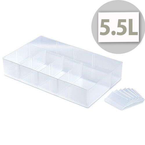 StoreStack Small Tray Clear. Capacity Of 5.5 Liters & Easily Stackable. Suitable For Domestic, Office, School, Hospital Or Warehouse Use.