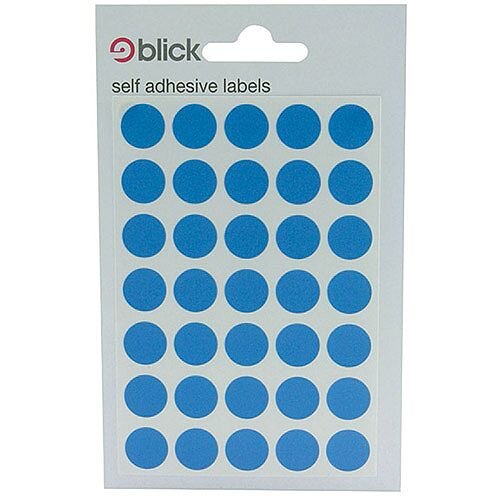 Blick Label Bag 13mm Blue 20 x 140 Labels (2800 in Total) RS003953