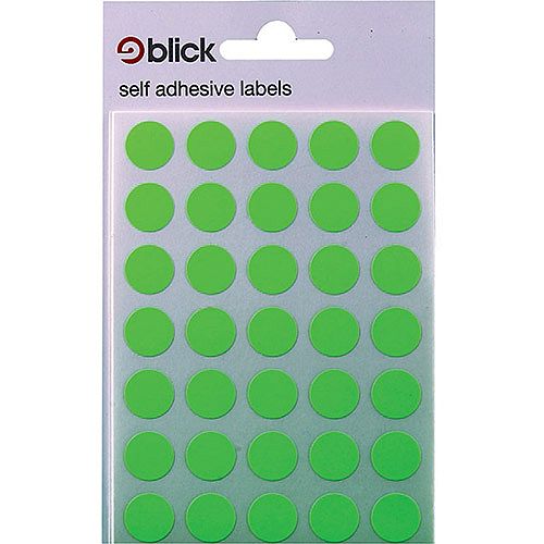 Blick Label Fluorescent Bag 13mm Green 20 x 140 Labels (2800 in Total) RS004158