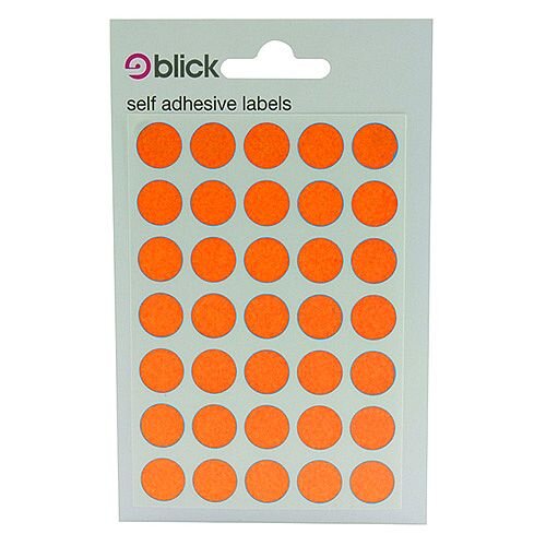 Blick Label Fluorescent Bag 13mm Orange 20 x 140 Labels (2800 in Total) RS004356 Blick Label Fluorescent Bag 13mm Orange 20 x 140 Labels (2800 in Total) RS004356