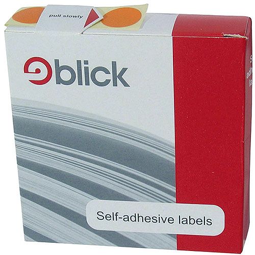 Blick Dispenser Self-Adhesive Label 19mm Orange Pack of 1280 RS011859