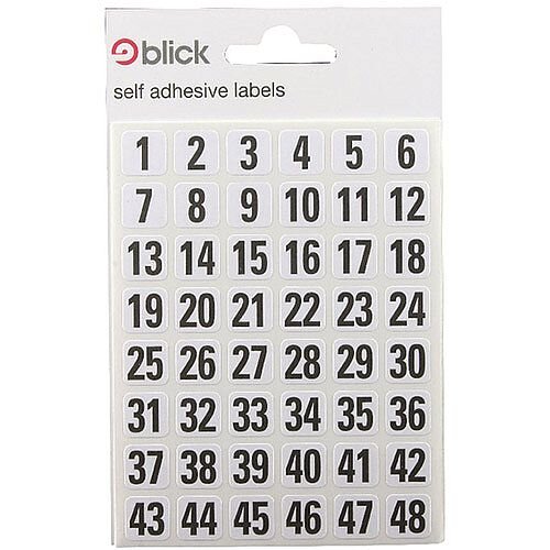 Blick Label Bag 00-99 White/Black 20 x 144 Labels (2880 in Total) RS016250