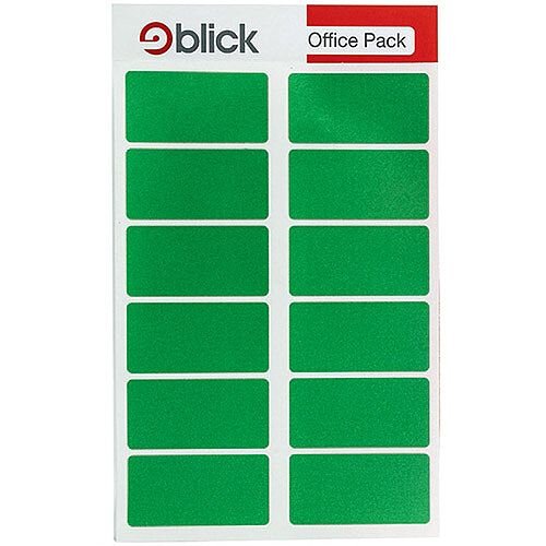 Blick Colour Label Flat Pack 25x50mm Green 20 x 16 Labels (320 in Total) RS019558